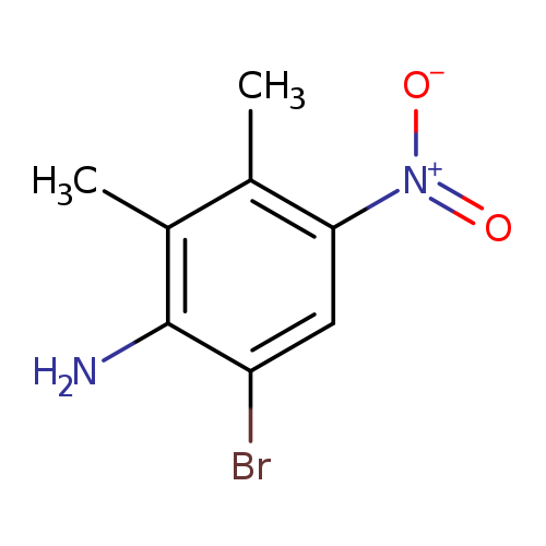 Brc1cc([N+](=O)[O-])c(c(c1N)C)C