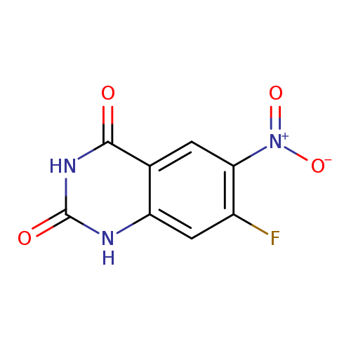 O=c1[nH]c(=O)c2c([nH]1)cc(c(c2)[N+](=O)[O-])F