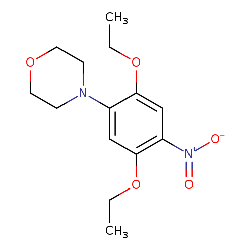 CCOc1cc([N+](=O)[O-])c(cc1N1CCOCC1)OCC