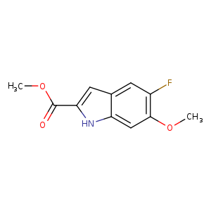 COC(=O)c1[nH]c2c(c1)cc(c(c2)OC)F