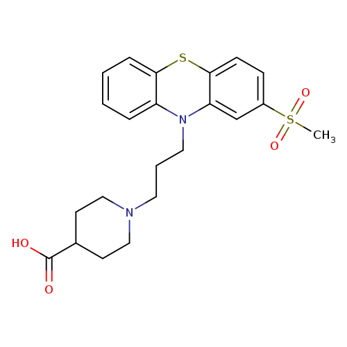 OC(=O)C1CCN(CC1)CCCN1c2ccccc2Sc2c1cc(cc2)S(=O)(=O)C