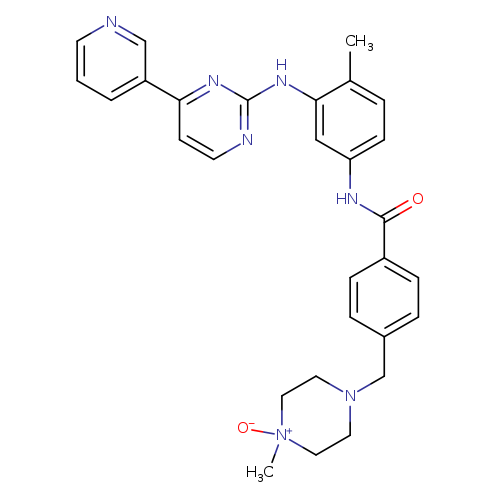 O=C(c1ccc(cc1)CN1CC[N+](CC1)([O-])C)Nc1ccc(c(c1)Nc1nccc(n1)c1cccnc1)C