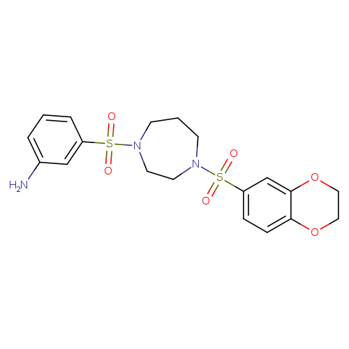 Nc1cccc(c1)S(=O)(=O)N1CCCN(CC1)S(=O)(=O)c1ccc2c(c1)OCCO2