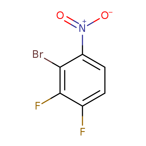 [O-][N+](=O)c1ccc(c(c1Br)F)F