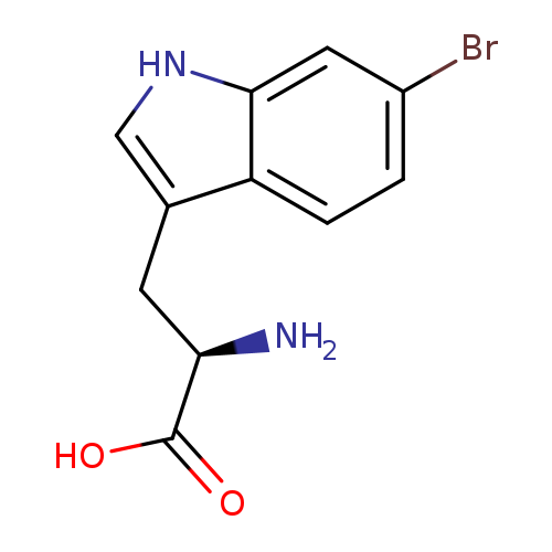 OC(=O)[C@@H](Cc1c[nH]c2c1ccc(c2)Br)N
