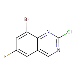 Fc1cc(Br)c2c(c1)cnc(n2)Cl