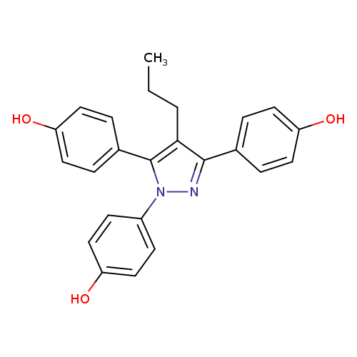 CCCc1c(nn(c1c1ccc(cc1)O)c1ccc(cc1)O)c1ccc(cc1)O