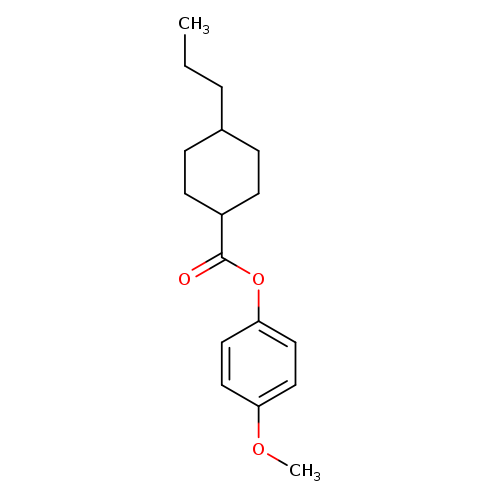 CCCC1CCC(CC1)C(=O)Oc1ccc(cc1)OC