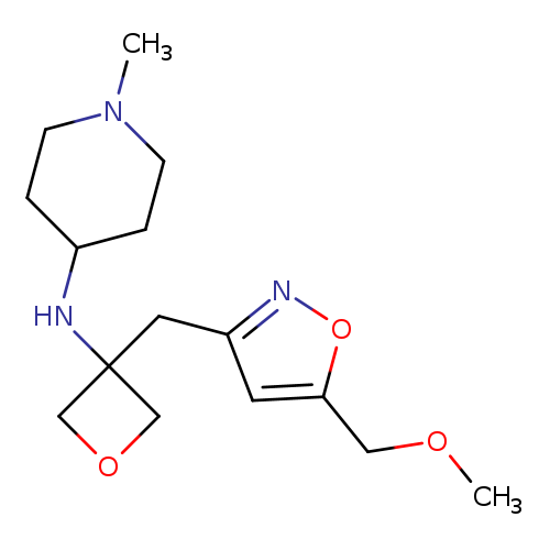 COCc1onc(c1)CC1(COC1)NC1CCN(CC1)C