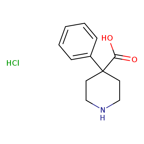 OC(=O)C1(CCNCC1)c1ccccc1.Cl