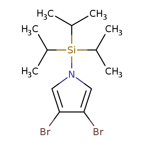 CC([Si](n1cc(c(c1)Br)Br)(C(C)C)C(C)C)C