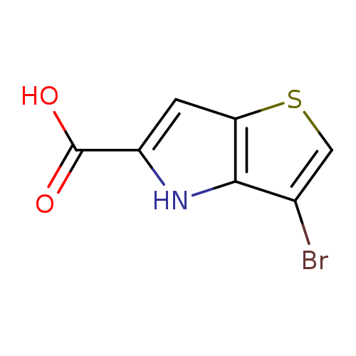 OC(=O)c1cc2c([nH]1)c(cs2)Br