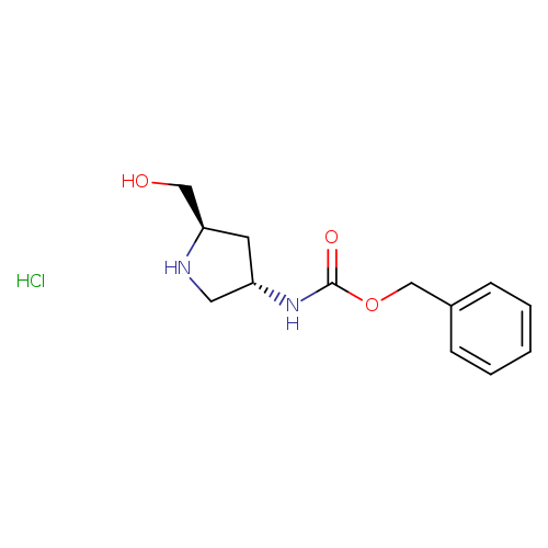 OC[C@@H]1NC[C@H](C1)NC(=O)OCc1ccccc1.Cl