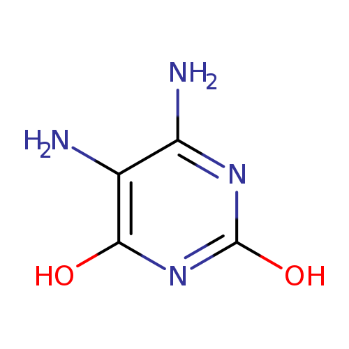Oc1nc(N)c(c(n1)O)N