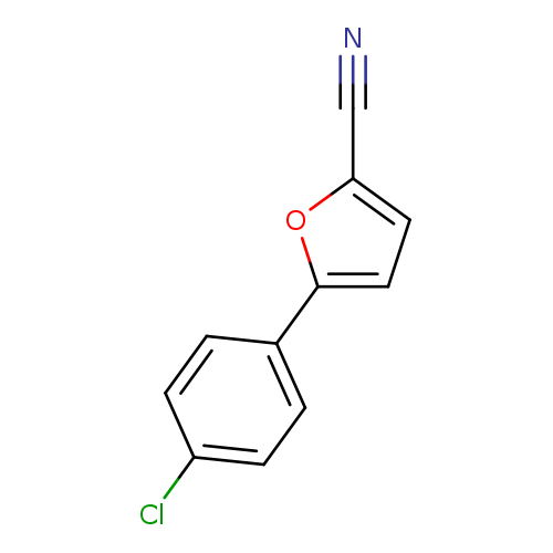 N#Cc1ccc(o1)c1ccc(cc1)Cl