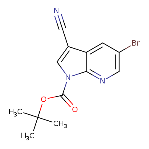 N#Cc1cn(c2c1cc(Br)cn2)C(=O)OC(C)(C)C