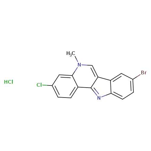 Clc1ccc2c(c1)n(C)cc1c2nc2c1cc(cc2)Br.Cl