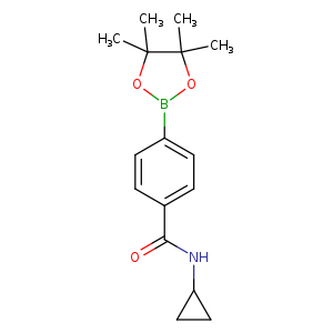 O=C(c1ccc(cc1)B1OC(C(O1)(C)C)(C)C)NC1CC1