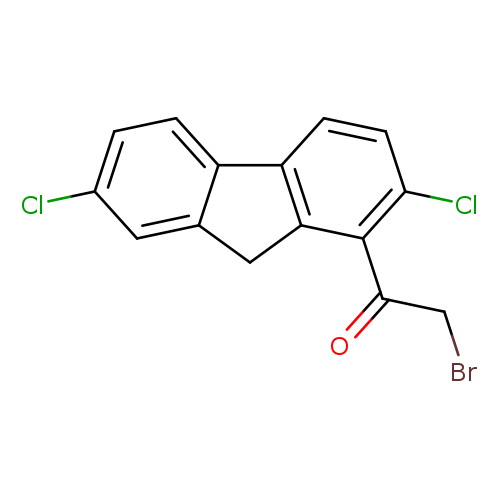 BrCC(=O)c1c(Cl)ccc2c1Cc1c2ccc(c1)Cl