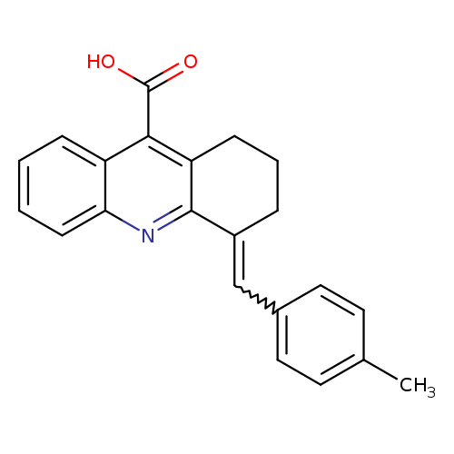 Cc1ccc(cc1)C=C1CCCc2c1nc1ccccc1c2C(=O)O