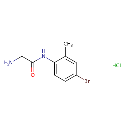 NCC(=O)Nc1ccc(cc1C)Br.Cl