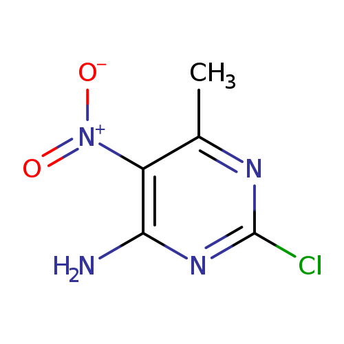 Clc1nc(C)c(c(n1)N)[N+](=O)[O-]