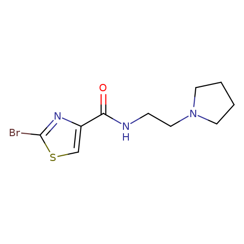 O=C(c1csc(n1)Br)NCCN1CCCC1