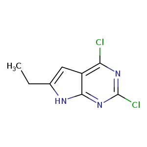 CCc1cc2c([nH]1)nc(nc2Cl)Cl
