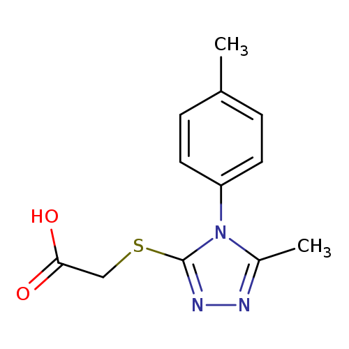 OC(=O)CSc1nnc(n1c1ccc(cc1)C)C
