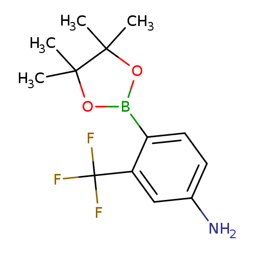 Nc1ccc(c(c1)C(F)(F)F)B1OC(C(O1)(C)C)(C)C