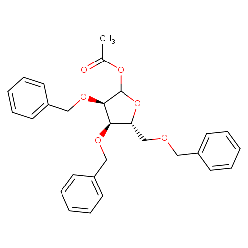 CC(=O)OC1O[C@@H]([C@H]([C@H]1OCc1ccccc1)OCc1ccccc1)COCc1ccccc1