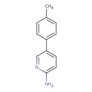 Cc1ccc(cc1)c1ccc(nc1)N