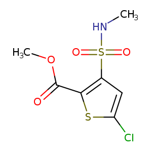 COC(=O)c1sc(cc1S(=O)(=O)NC)Cl