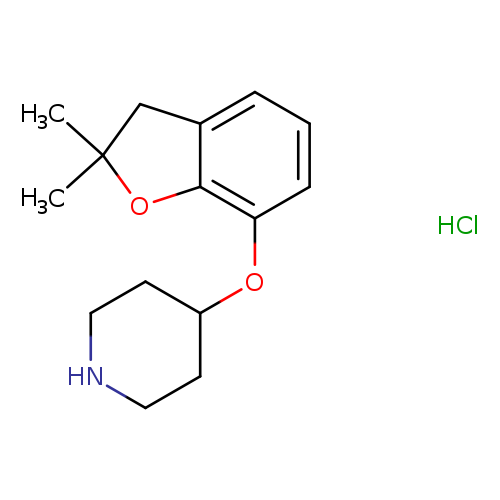 CC1(C)Cc2c(O1)c(ccc2)OC1CCNCC1.Cl