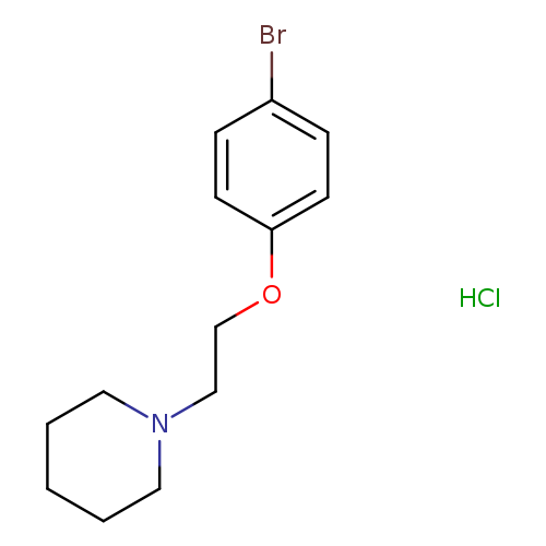 Brc1ccc(cc1)OCCN1CCCCC1.Cl