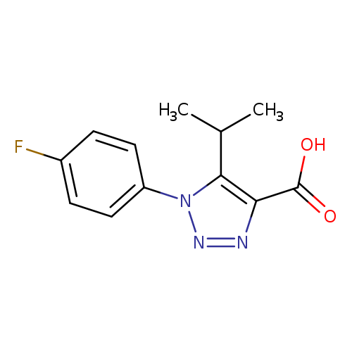 CC(c1c(nnn1c1ccc(cc1)F)C(=O)O)C