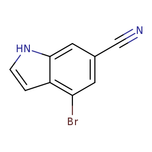 N#Cc1cc(Br)c2c(c1)[nH]cc2