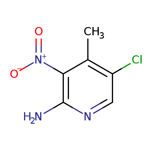 [O-][N+](=O)c1c(N)ncc(c1C)Cl