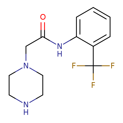 O=C(Nc1ccccc1C(F)(F)F)CN1CCNCC1