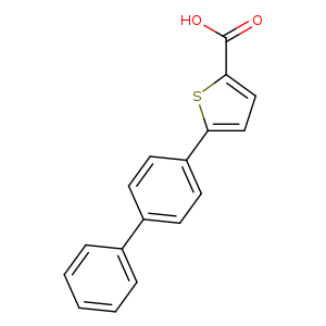 OC(=O)c1ccc(s1)c1ccc(cc1)c1ccccc1