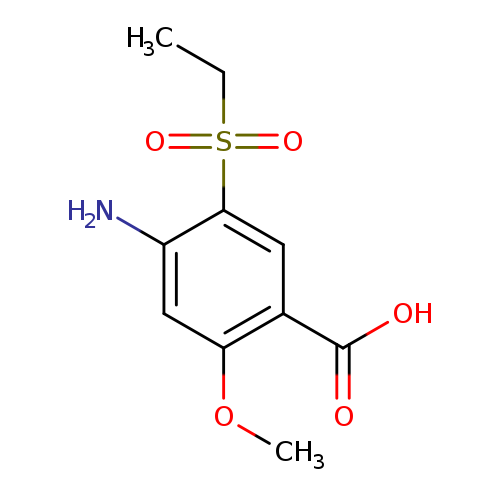 COc1cc(N)c(cc1C(=O)O)S(=O)(=O)CC