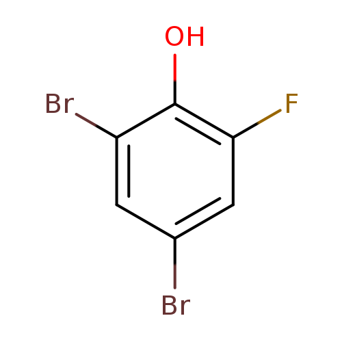 Brc1cc(F)c(c(c1)Br)O