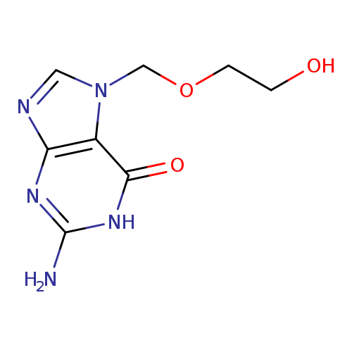 OCCOCn1cnc2c1c(=O)[nH]c(n2)N