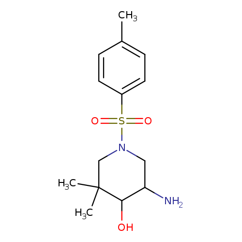 NC1CN(CC(C1O)(C)C)S(=O)(=O)c1ccc(cc1)C