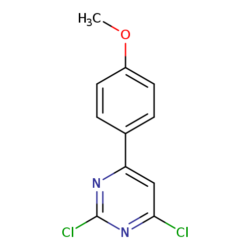 COc1ccc(cc1)c1cc(Cl)nc(n1)Cl