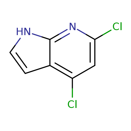 Clc1cc(Cl)c2c(n1)[nH]cc2