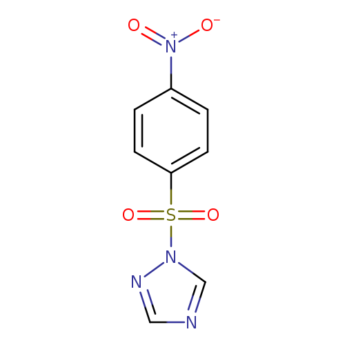 O=S(=O)(n1ncnc1)c1ccc(cc1)[N+](=O)[O-]