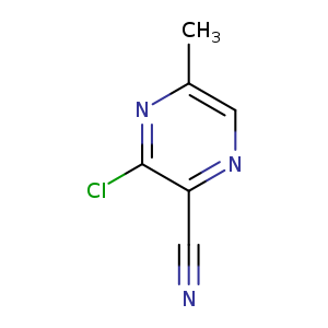 Cc1cnc(c(n1)Cl)C#N