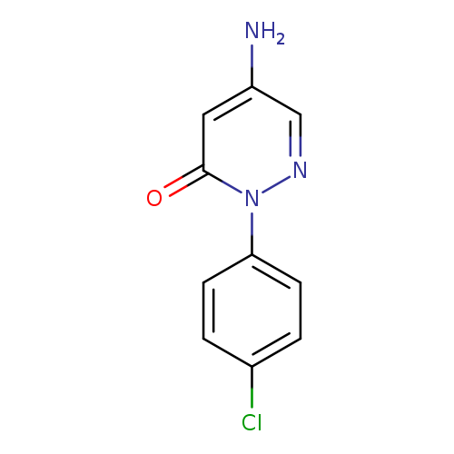Nc1cnn(c(=O)c1)c1ccc(cc1)Cl