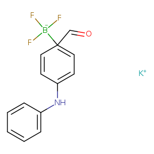 F[B-]([C]1(=CC=C(C=C1)Nc1ccccc1)C=O)(F)F.[K+]